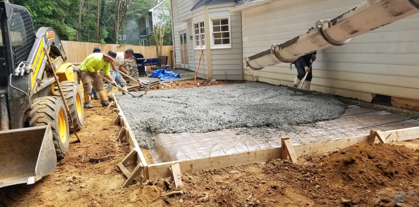 Professional concrete foundation pouring by experienced contractors